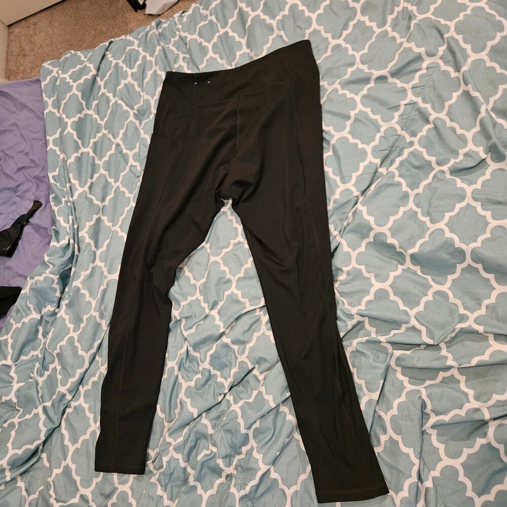 Tek Gear Ultrastretch Black High Rise Athletic Leggings XXL Side Pocket - Picture 8 of 8
